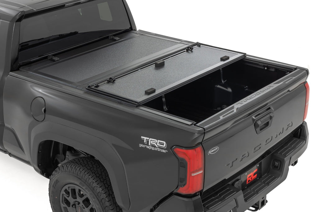 Hard Tri-Fold Flip Up Bed Cover | 6' Bed | Toyota Tacoma 2WD/4WD (2024-2026) by Rough Country