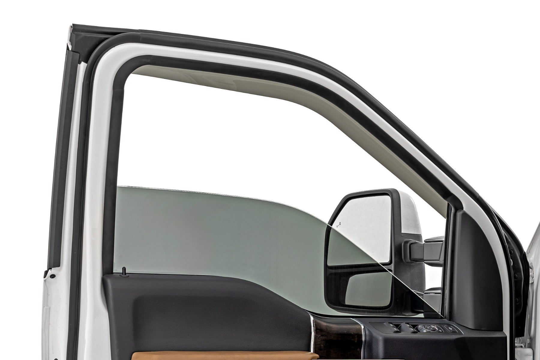 Side Window Deflectors | Tape On Rain Guard | Ford F-150/Lightning/F-250/F-350/Raptor (15-26) by Rough Country