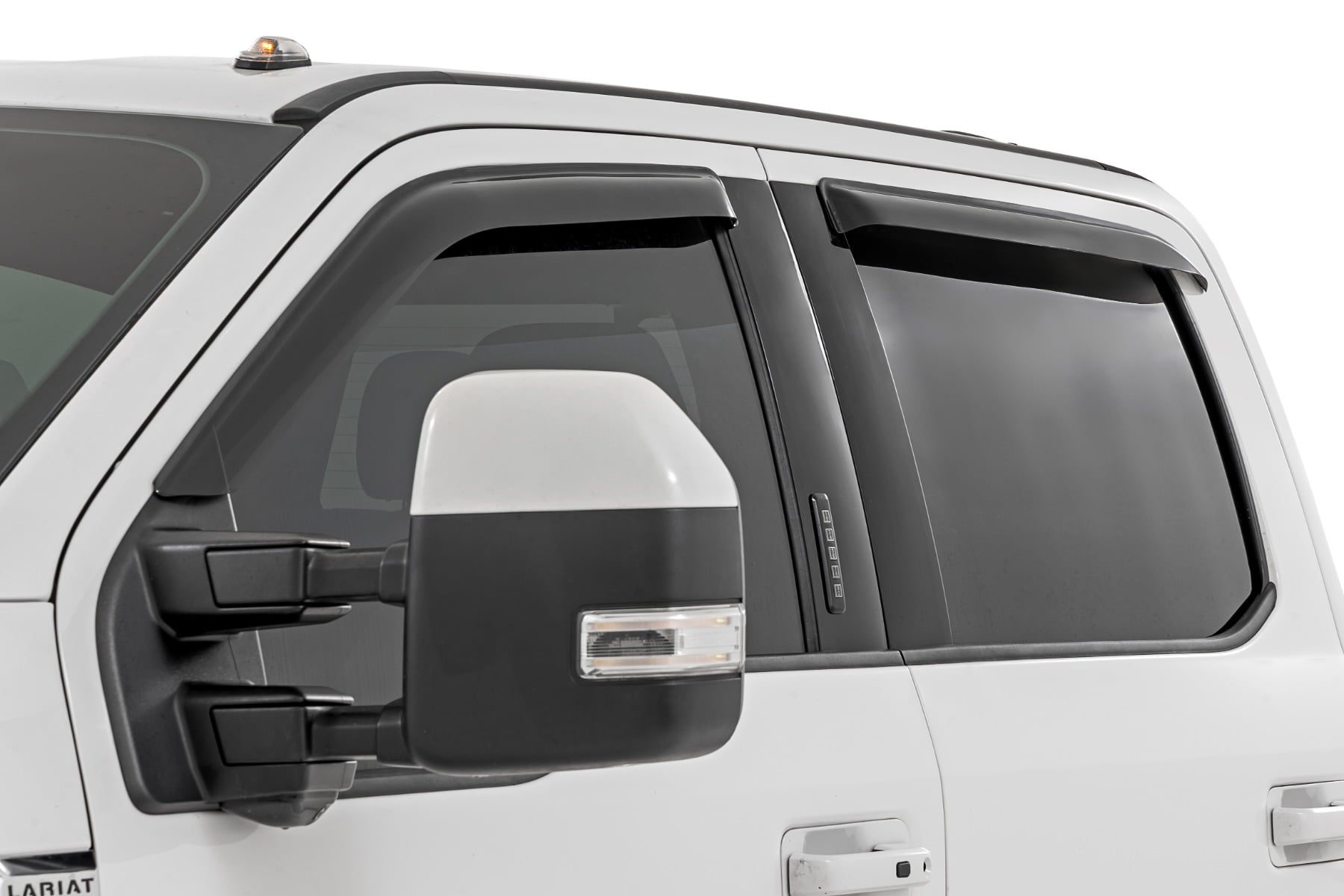Side Window Deflectors | Tape On Rain Guard | Ford F-150/Lightning/F-250/F-350/Raptor (15-26) by Rough Country