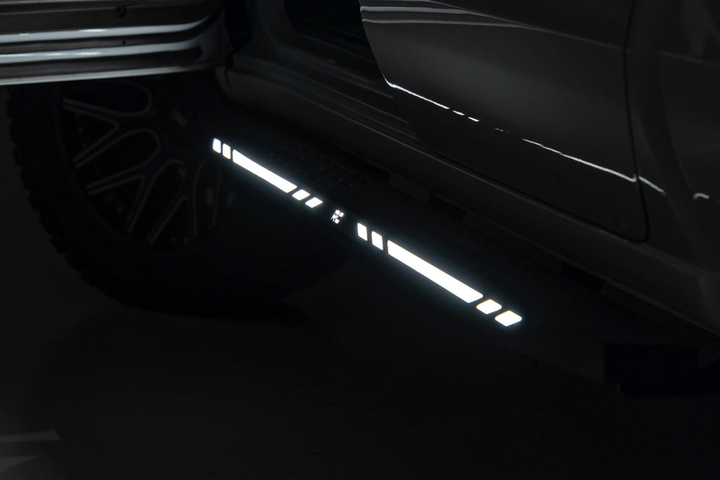 AC2 Running Boards | Amber/White | Crew Cab | Chevy/GMC 1500/2500HD/3500HD (19-26) by Rough Country