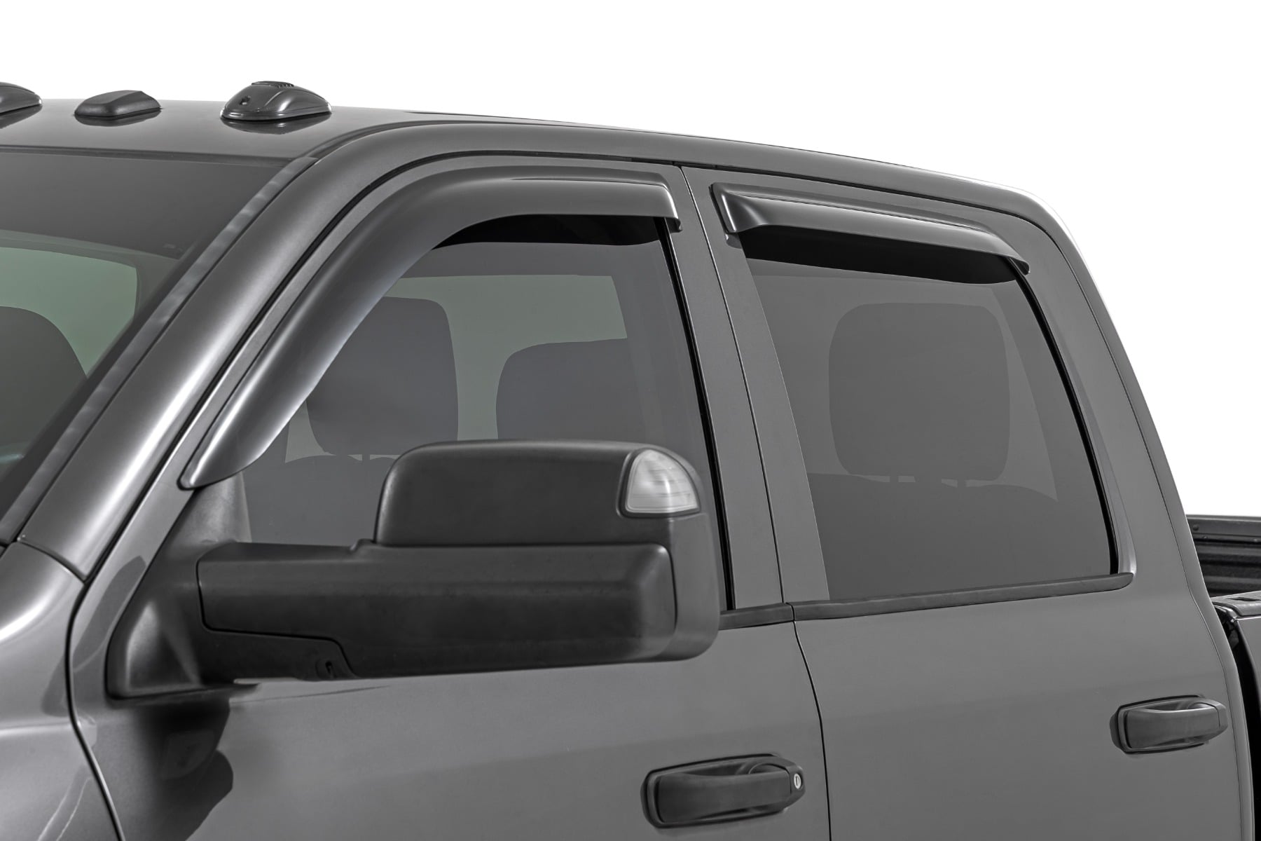 Side Window Deflectors | Tape On Rain Guard | Ram 1500 (09-18)/2500 (10-26) by Rough Country