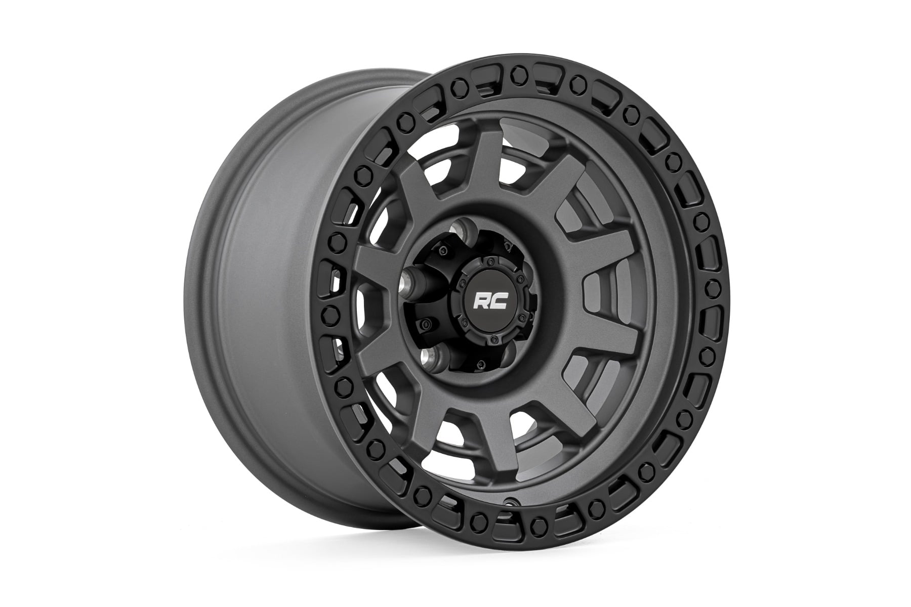 Rough Country 85 Series Wheel | One-Piece | Gunmetal Gray/Black | 15x8 | 5x5.5 | -19mm by Rough Country