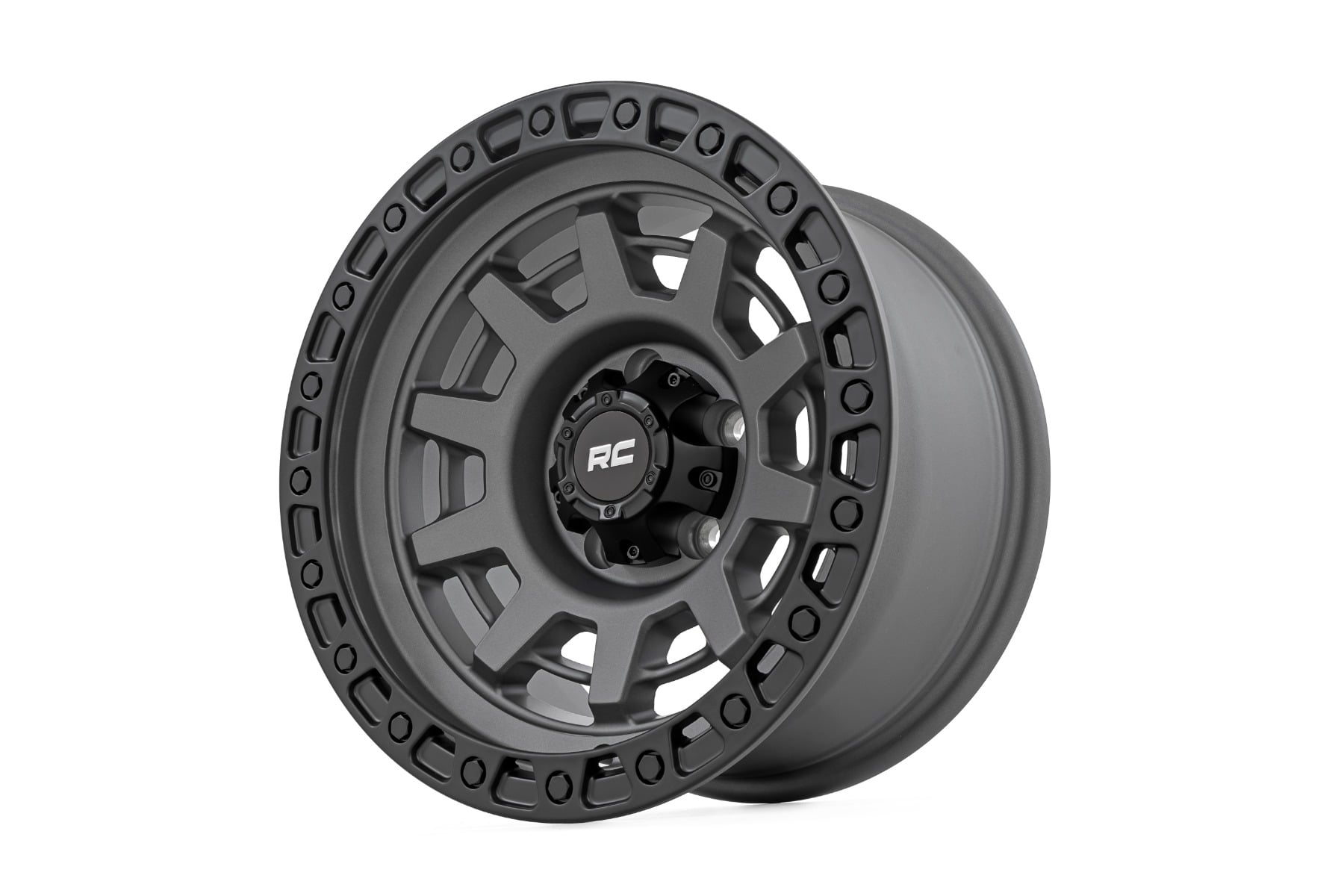 Rough Country 85 Series Wheel | One-Piece | Gunmetal Gray/Black | 15x8 | 5x4.5 | -19mm by Rough Country