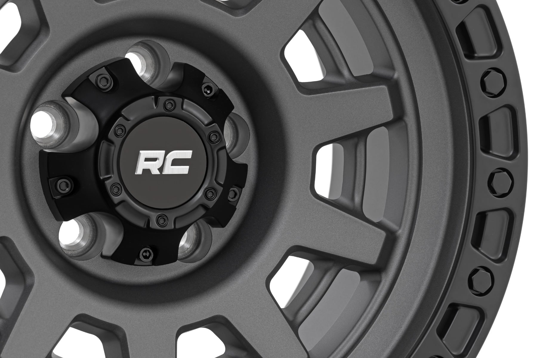 Rough Country 85 Series Wheel | One-Piece | Gunmetal Gray/Black | 15x8 | 5x5.5 | -19mm by Rough Country