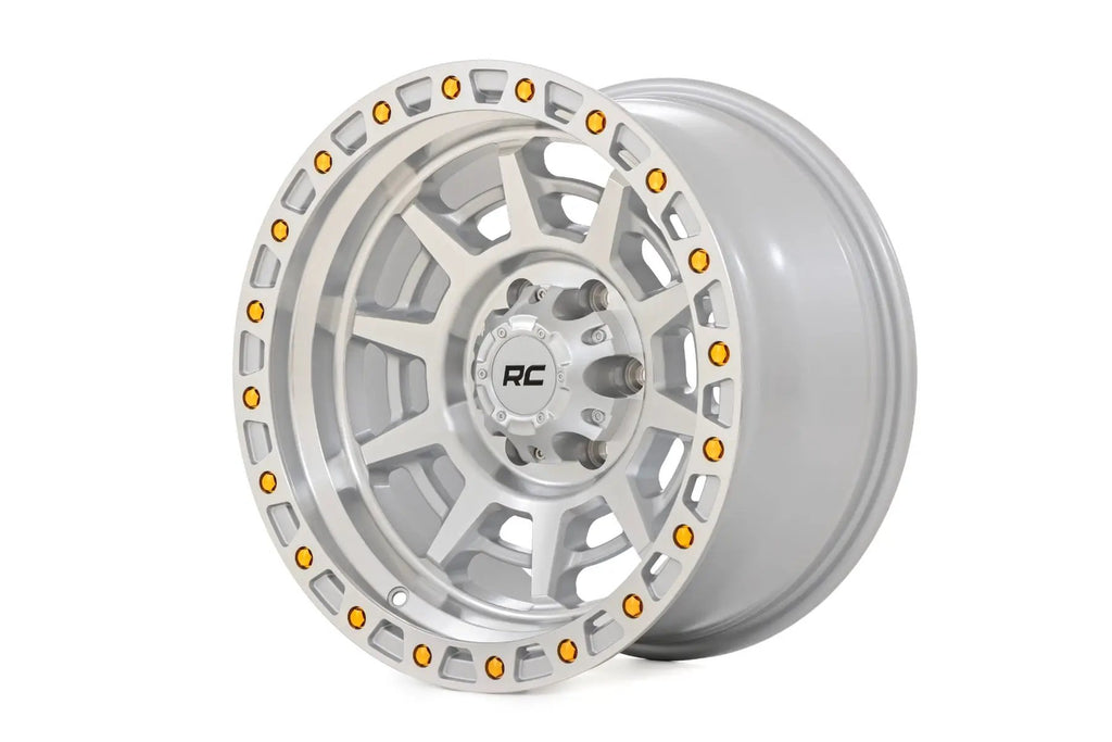 Rough Country 85 Series Wheel | Simulated Beadlock | Full Machine | 17x9 | 5x5 | -12mm by Rough Country