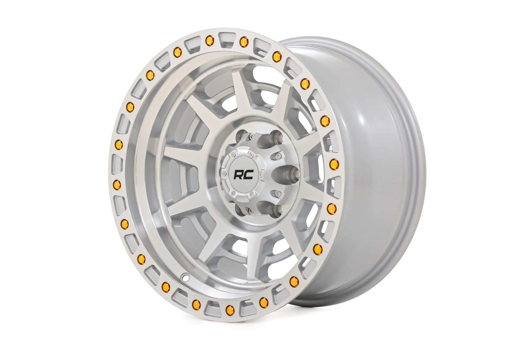 Rough Country 85 Series Wheel | Simulated Beadlock | Full Machine | 17x9 | 5x4.5 | -12mm by Rough Country