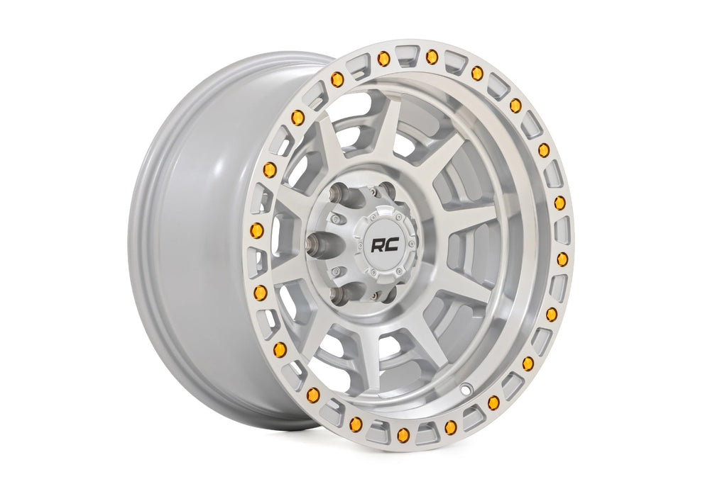 Rough Country 85 Series Wheel | Simulated Beadlock | Full Machine | 17x9 | 5x4.5 | -12mm by Rough Country