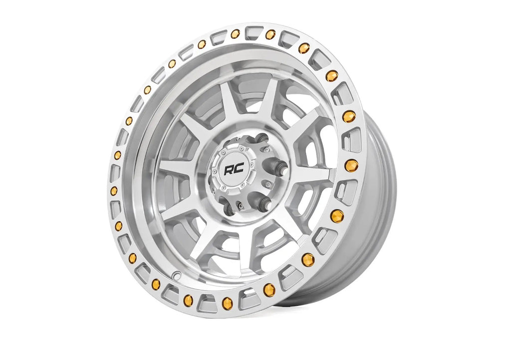 Rough Country 85 Series Wheel | Simulated Beadlock | Full Machine | 17x9 | 5x5 | -12mm by Rough Country