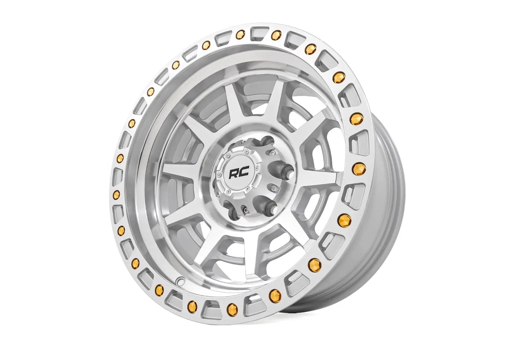 Rough Country 85 Series Wheel | Simulated Beadlock | Full Machine | 17x9 | 5x5 | -12mm by Rough Country