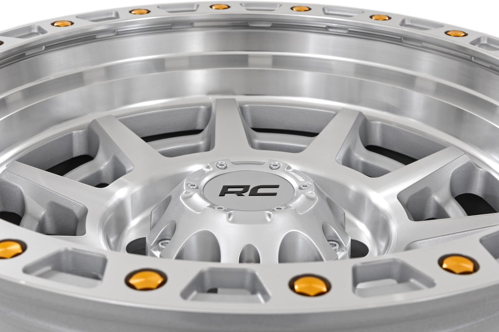 Rough Country 85 Series Wheel | Simulated Beadlock | Full Machine | 17x9 | 5x4.5 | -12mm by Rough Country