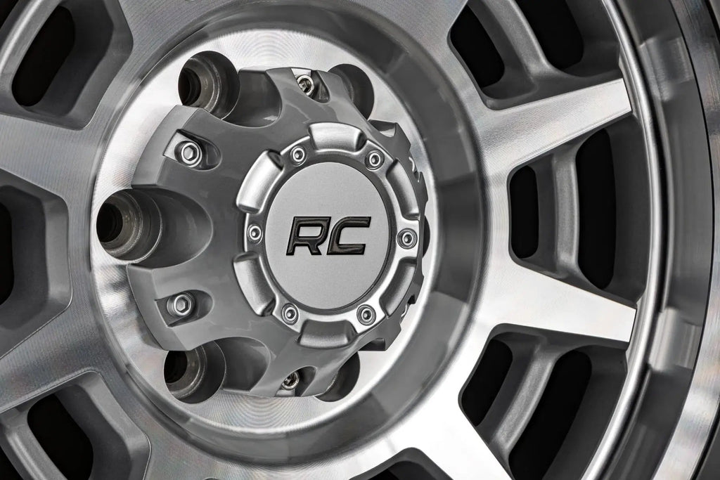 Rough Country 85 Series Wheel | Simulated Beadlock | Full Machine | 17x9 | 5x5 | -12mm by Rough Country