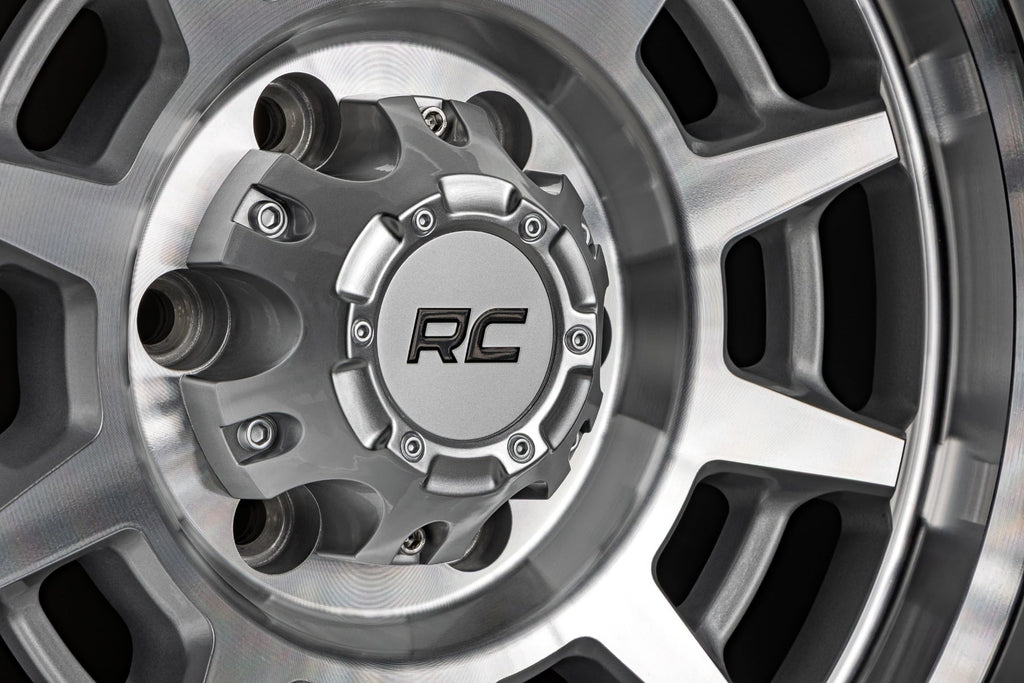 Rough Country 85 Series Wheel | Simulated Beadlock | Full Machine | 17x9 | 5x4.5 | -12mm by Rough Country