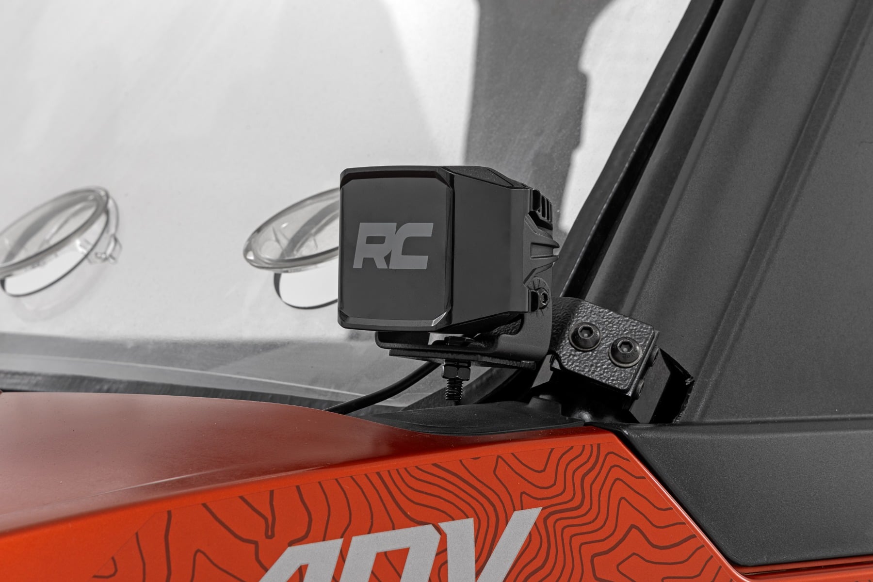 LED Light Kit | Front Mount | 2" Black Pair | Amber DRL | Polaris XPEDITION XP 5 by Rough Country