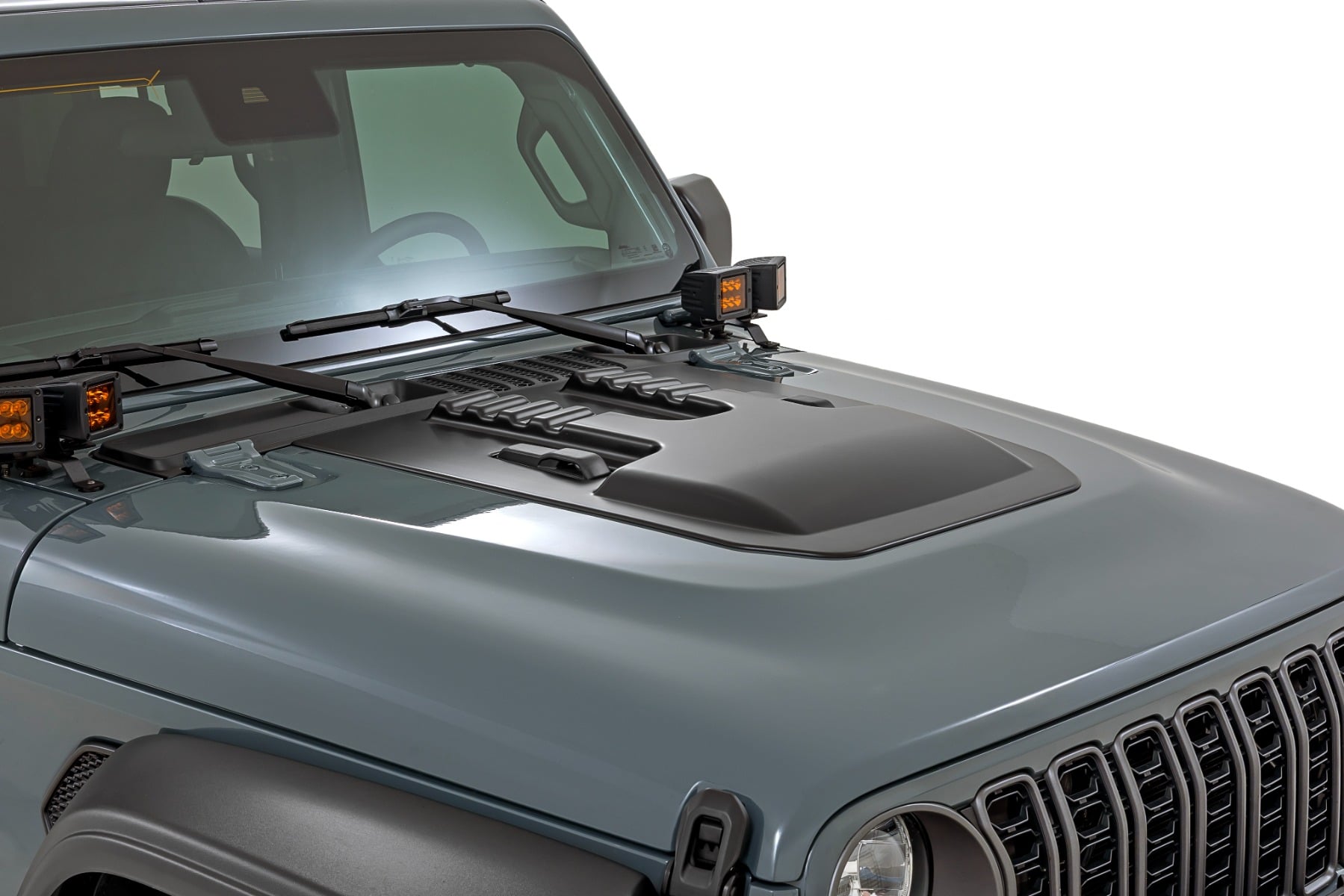 Hood Scoop | PRV Snazzberry | Jeep Gladiator JT/Wrangler JL 4WD (2018-2026) by Rough Country