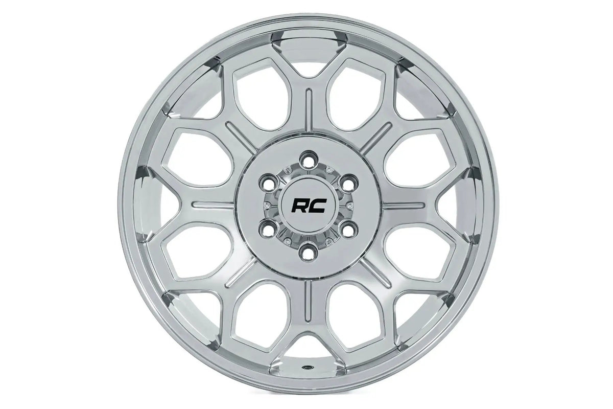 Rough Country 77 Series Wheel | One-Piece |Chrome | 22x12 | 6x5.5 | -44mm