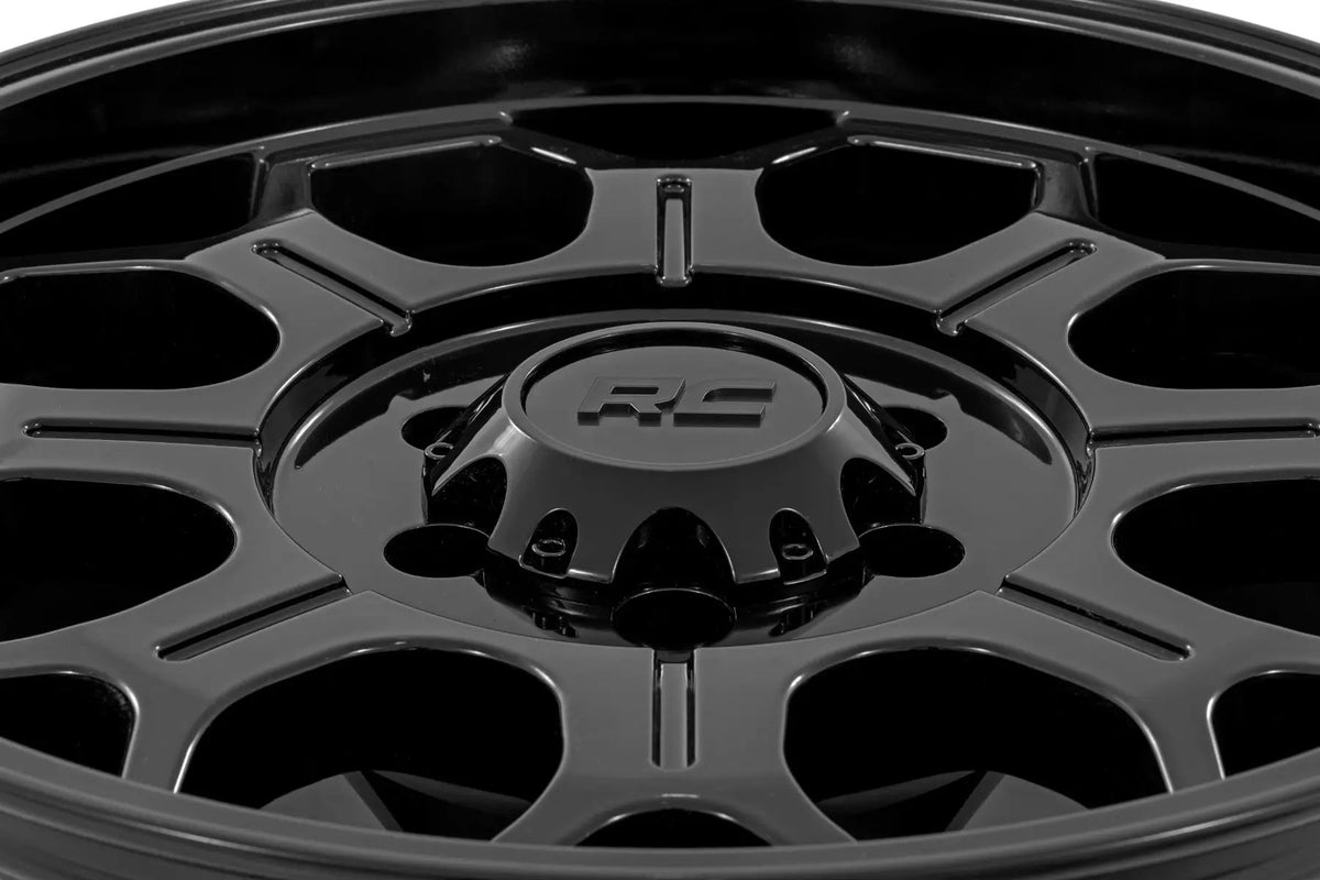 Rough Country 77 Series Wheel | One-Piece | Semi Gloss Black | 20x10 | 6x135 | -25mm by Rough Country