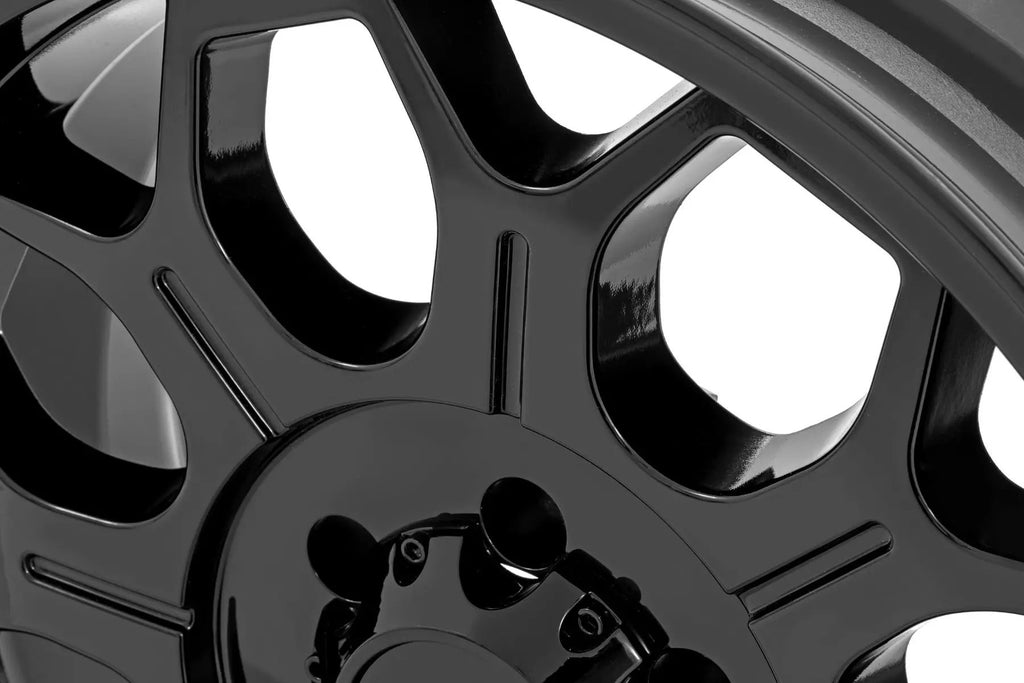 Rough Country 77 Series Wheel | One-Piece | Semi Gloss Black | 20x9 | 6x135 | +18mm by Rough Country
