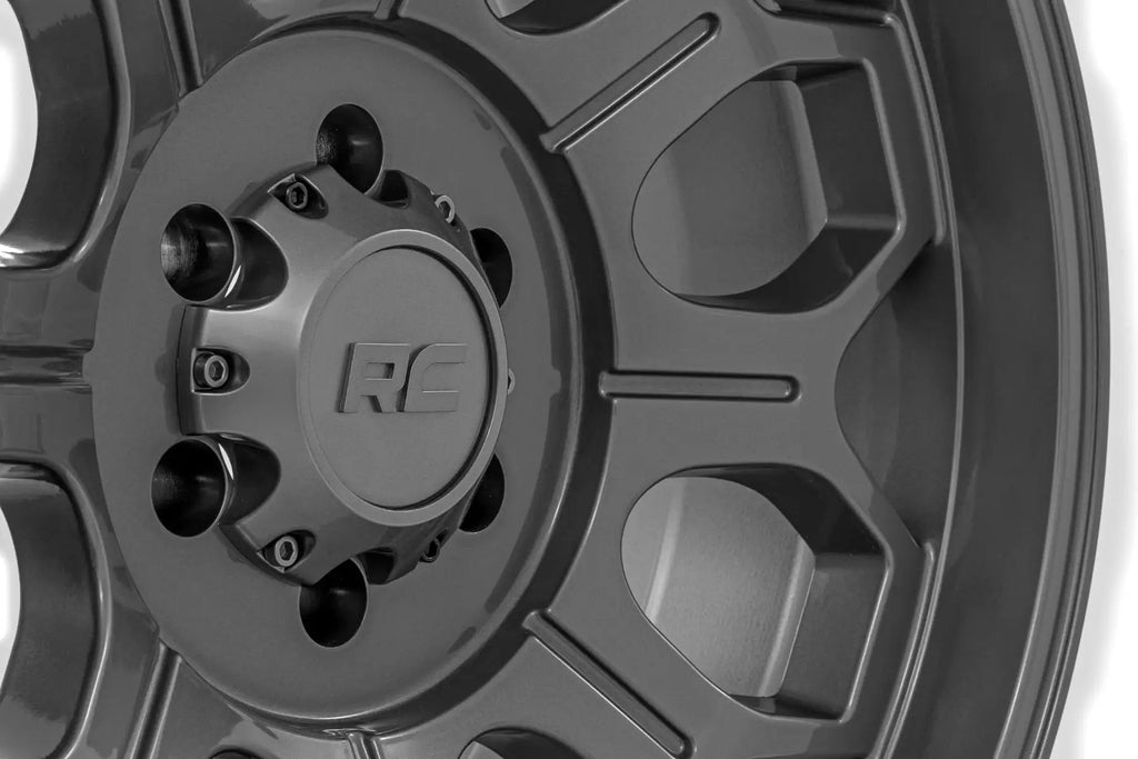 Rough Country 77 Series Wheel | One-Piece | Gunmetal Gray | 20x10 | 6x135 | -25mm by Rough Country