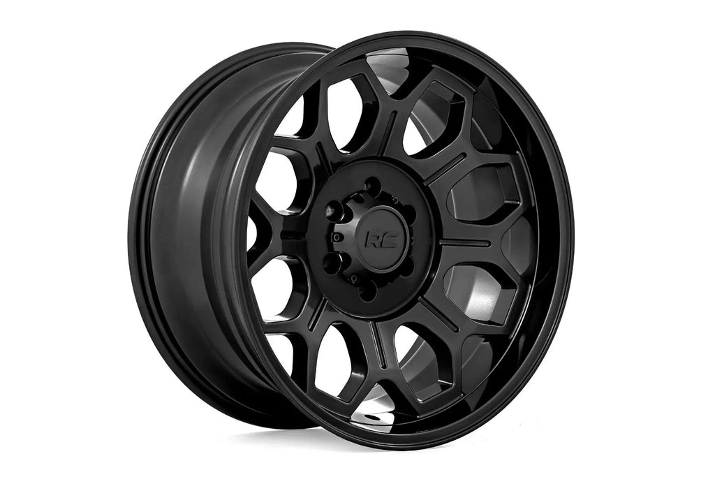 Rough Country 77 Series Wheel | One-Piece | Semi Gloss Black | 20x9 | 6x135 | 0mm by Rough Country