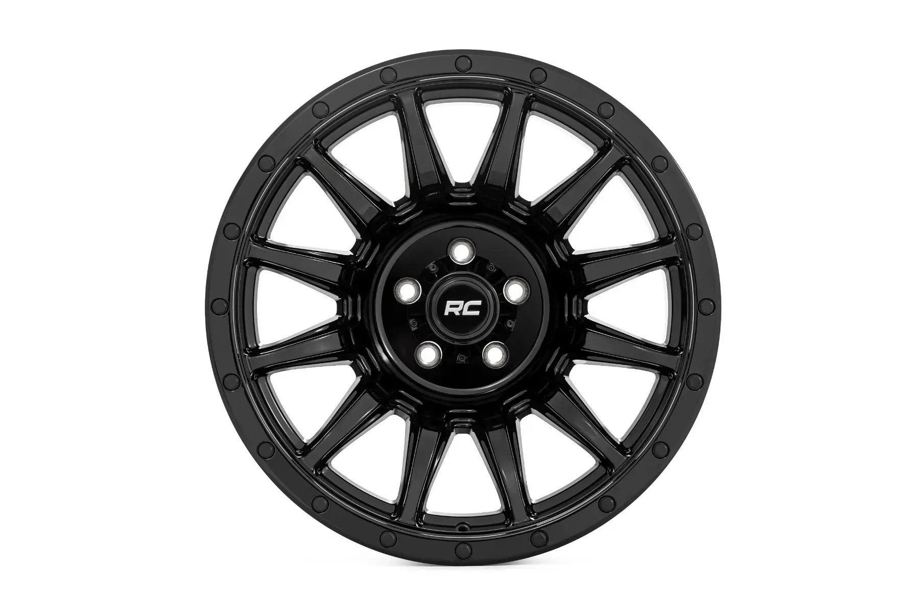 Rough Country 90 Series Wheel | One-Piece | Gloss Black | 20x9 | 6x5.5 | 0mm