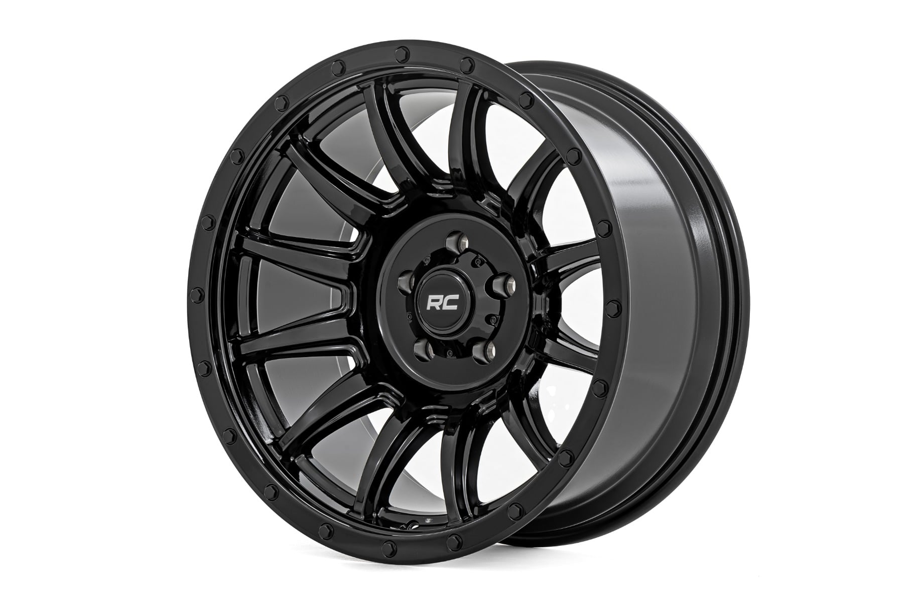 Rough Country 90 Series Wheel | One-Piece | Gloss Black | 20x10 | 6x5.5 | -19mm by Rough Country