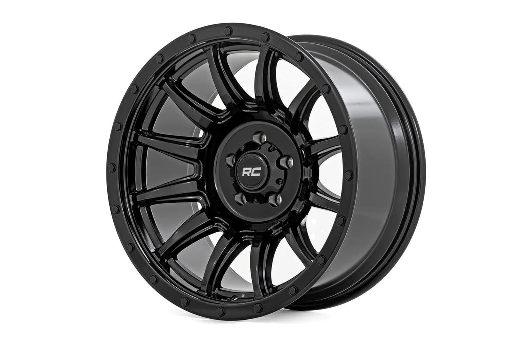 Rough Country 90 Series Wheel | One-Piece | Gloss Black | 18x9 | 6x5.5 | 0mm by Rough Country