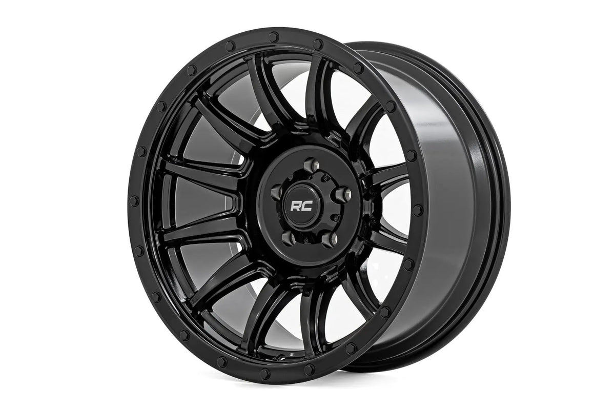 Rough Country 90 Series Wheel | One-Piece | Gloss Black | 18x9 | 6x5.5 | 0mm by Rough Country