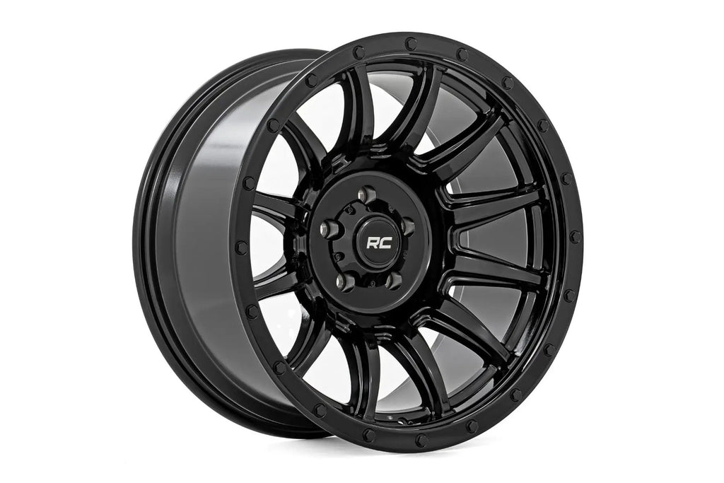 Rough Country 90 Series Wheel | One-Piece | Gloss Black | 18x9 | 6x5.5 | -12mm by Rough Country