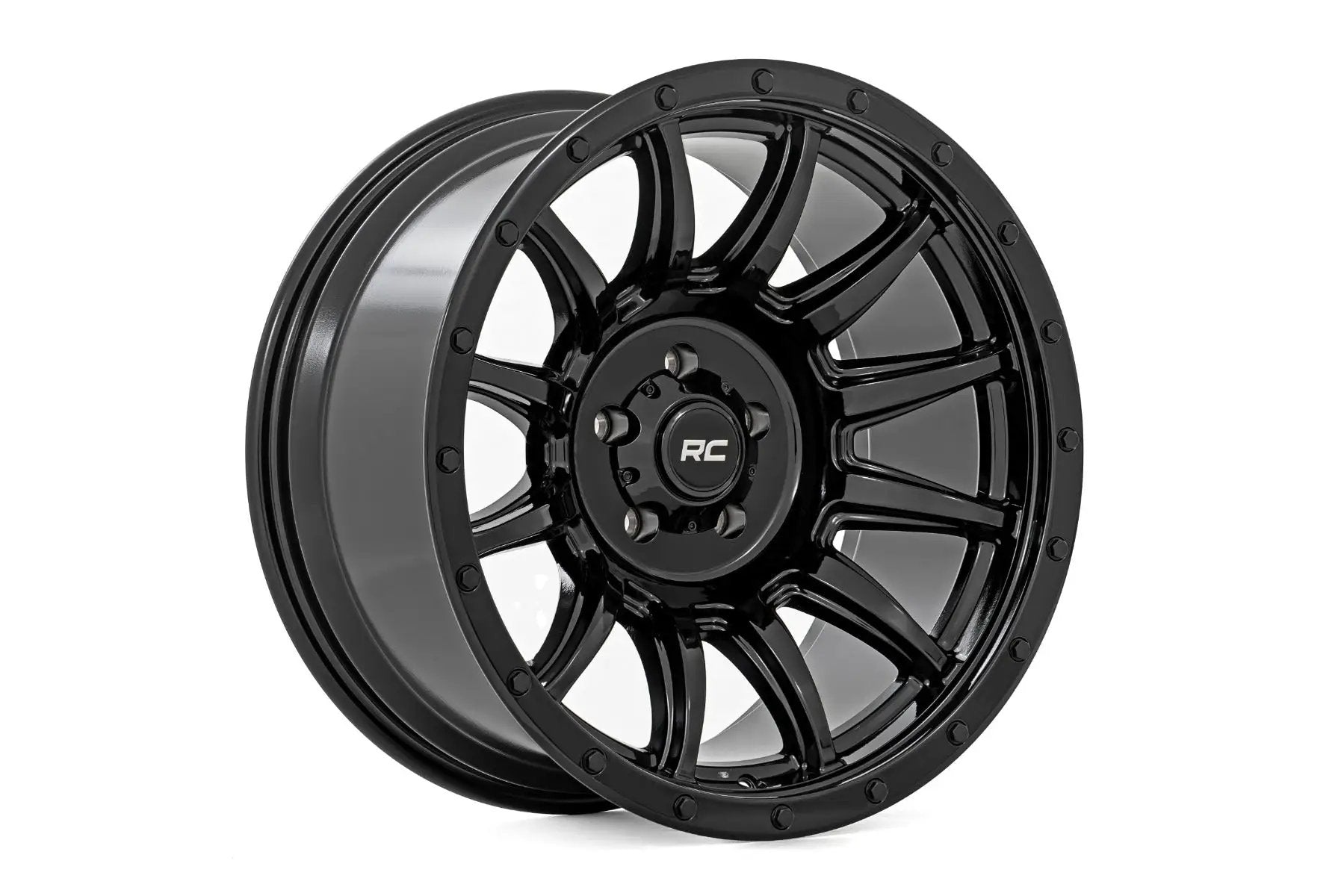 Rough Country 90 Series Wheel | One-Piece | Gloss Black | 20x9 | 6x5.5 | -12mm