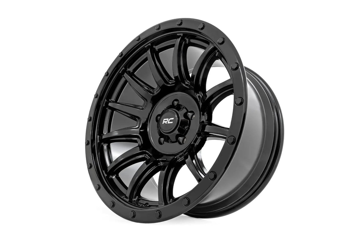 Rough Country 90 Series Wheel | One-Piece | Gloss Black | 18x9 | 6x5.5 | -12mm by Rough Country
