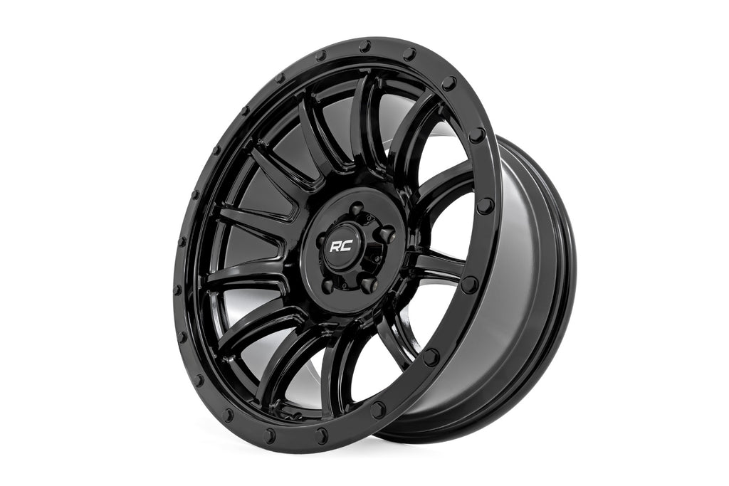 Rough Country 90 Series Wheel | One-Piece | Gloss Black | 20x9 | 6x5.5 | -12mm by Rough Country