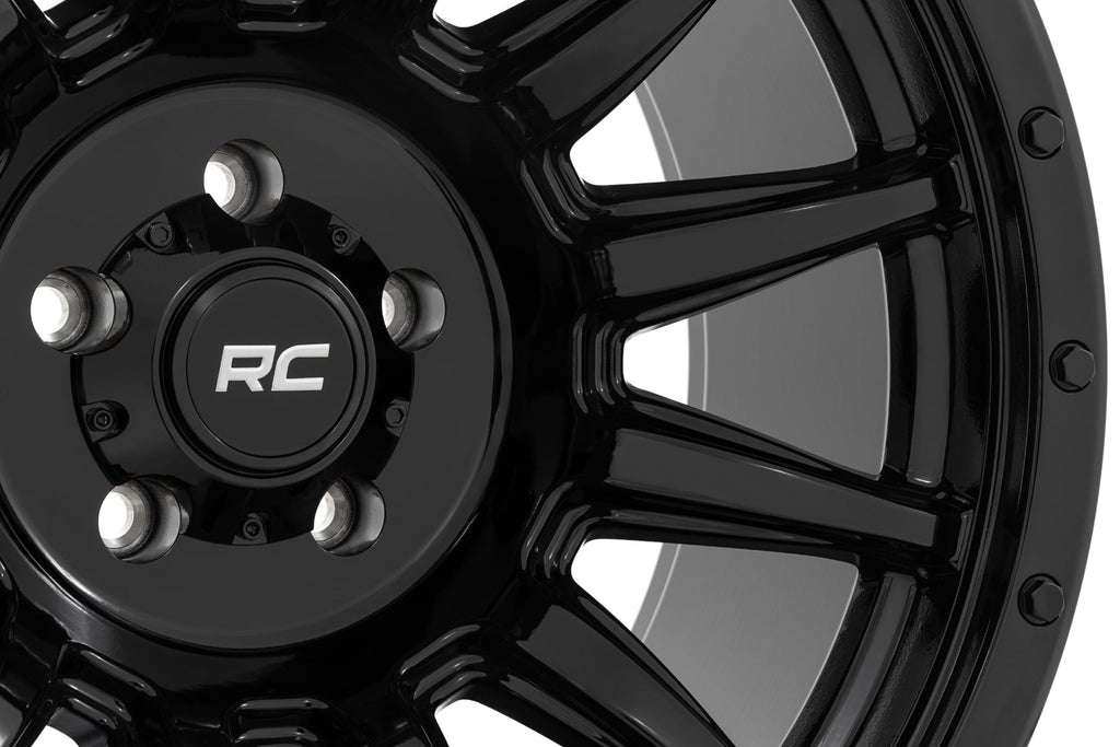 Rough Country 90 Series Wheel | One-Piece | Gloss Black | 18x9 | 6x5.5 | 0mm by Rough Country