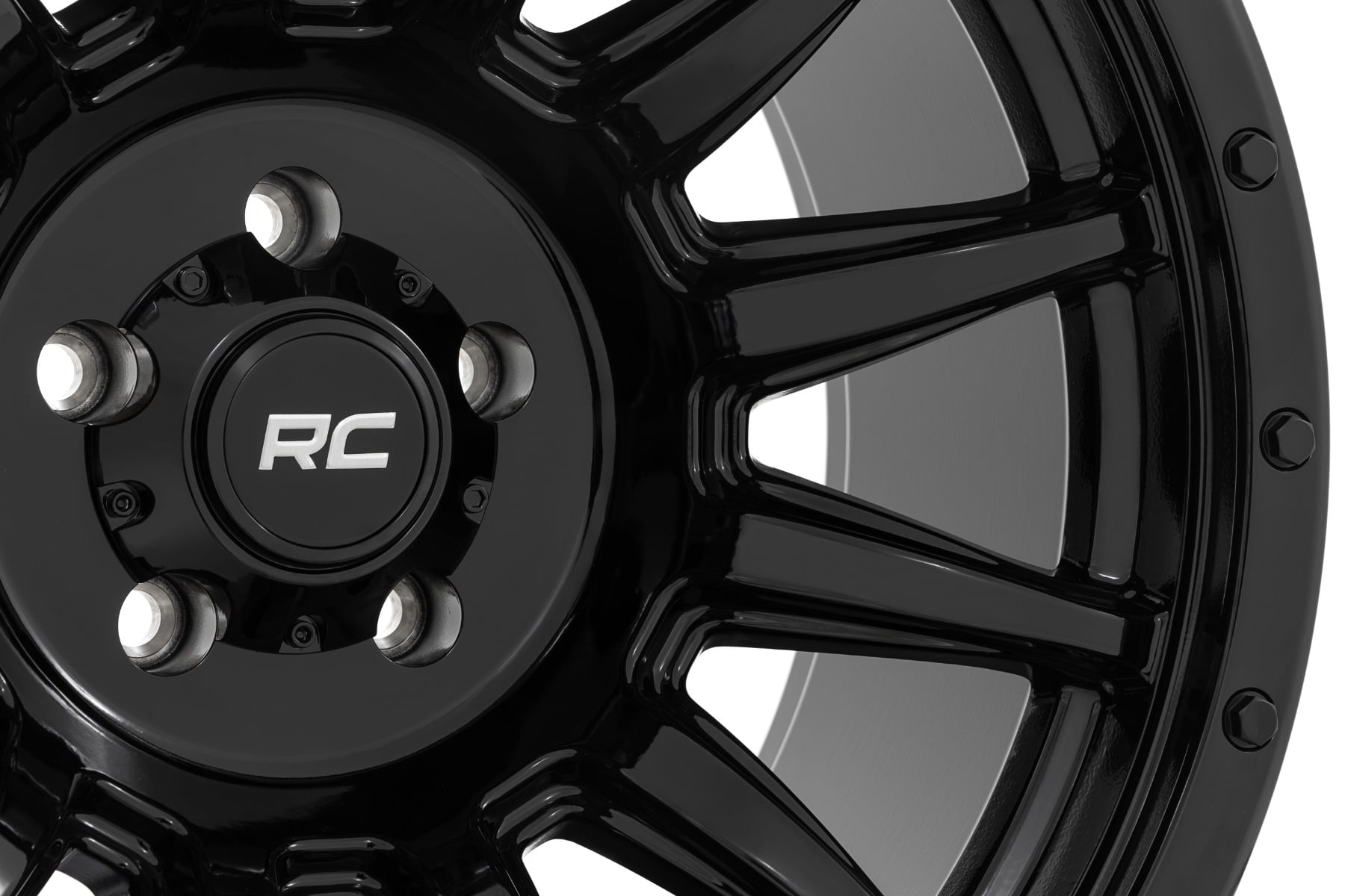 Rough Country 90 Series Wheel | One-Piece | Gloss Black | 20x9 | 6x5.5 | -12mm by Rough Country