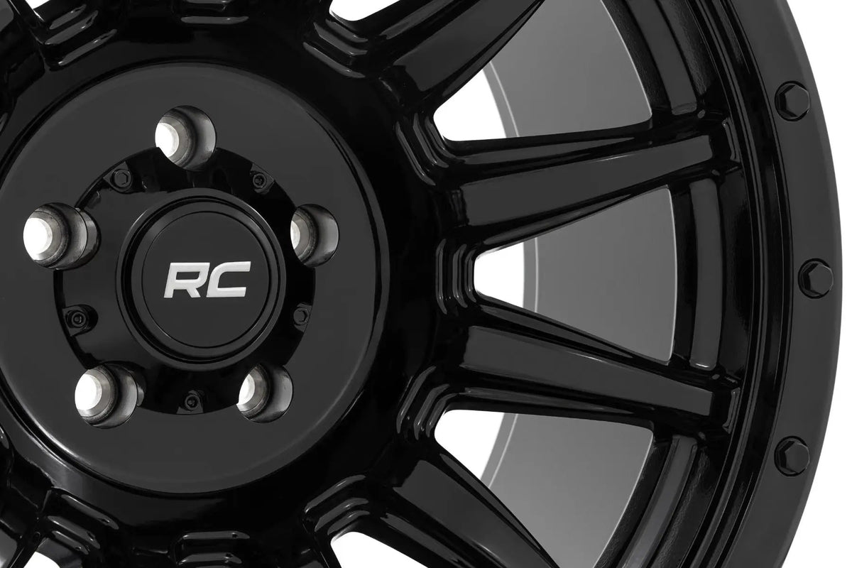 Rough Country 90 Series Wheel | One-Piece | Gloss Black | 20x9 | 6x5.5 | -12mm by Rough Country