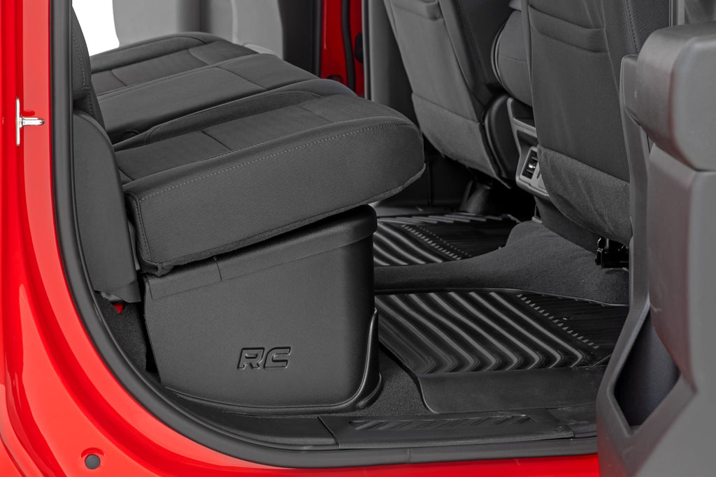 Under Seat Storage with Locking Lid | Crew Cab | Chevy/GMC 1500/2500HD/3500HD (19-26) by Rough Country