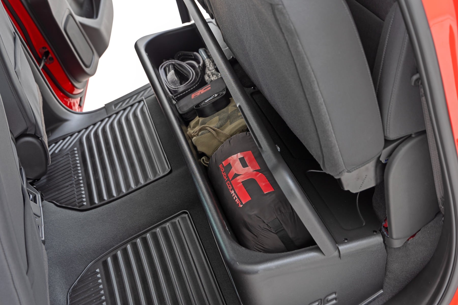 Under Seat Storage with Locking Lid | Double Cab | Chevy/GMC 1500/2500HD/3500HD (19-26) by Rough Country