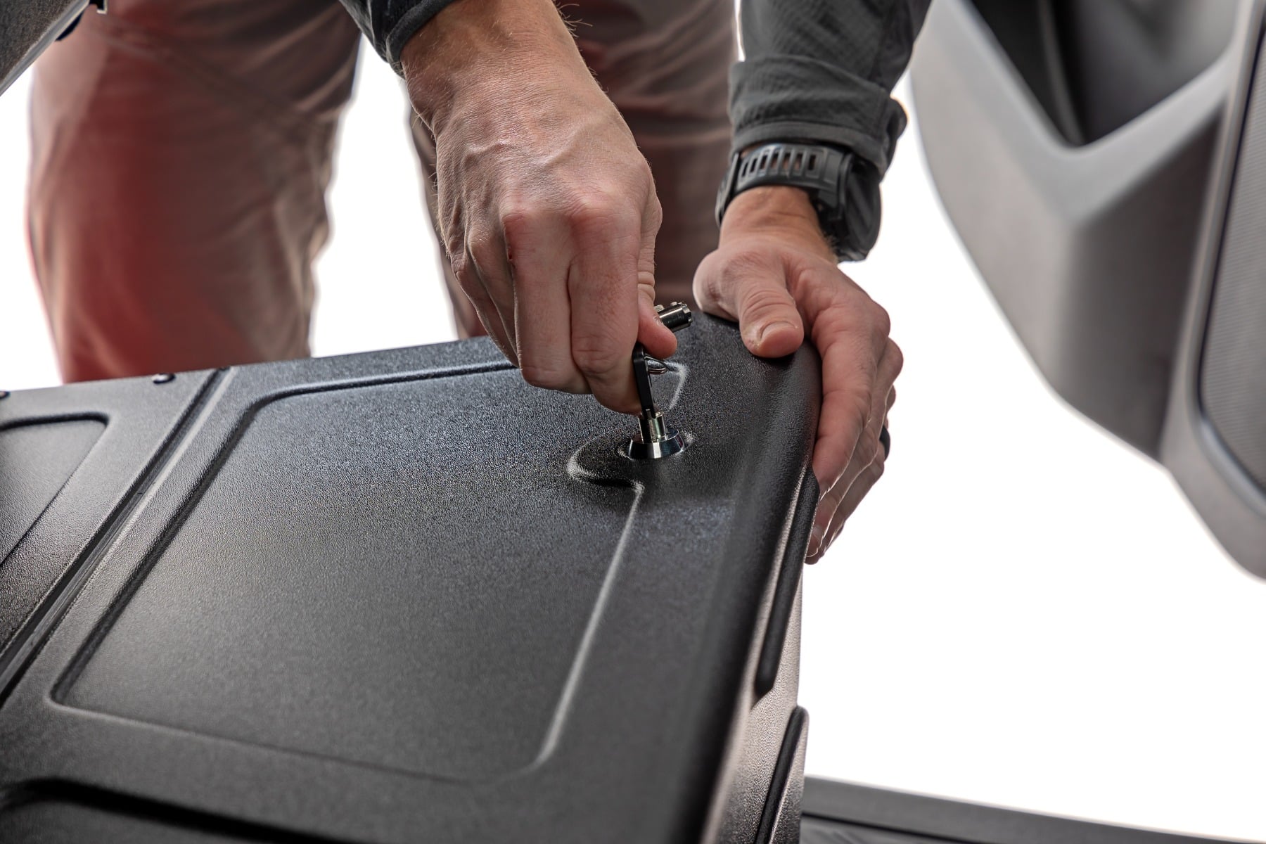 Under Seat Storage with Locking Lid | Crew Cab | Chevy/GMC 1500/2500HD/3500HD (19-26) by Rough Country