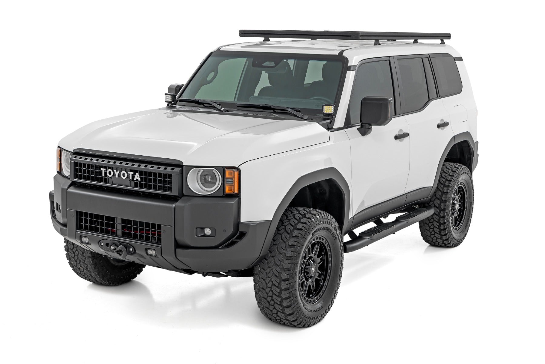 Oval Nerf Steps | Black | Toyota Land Cruiser 4WD (2024-2026) by Rough Country