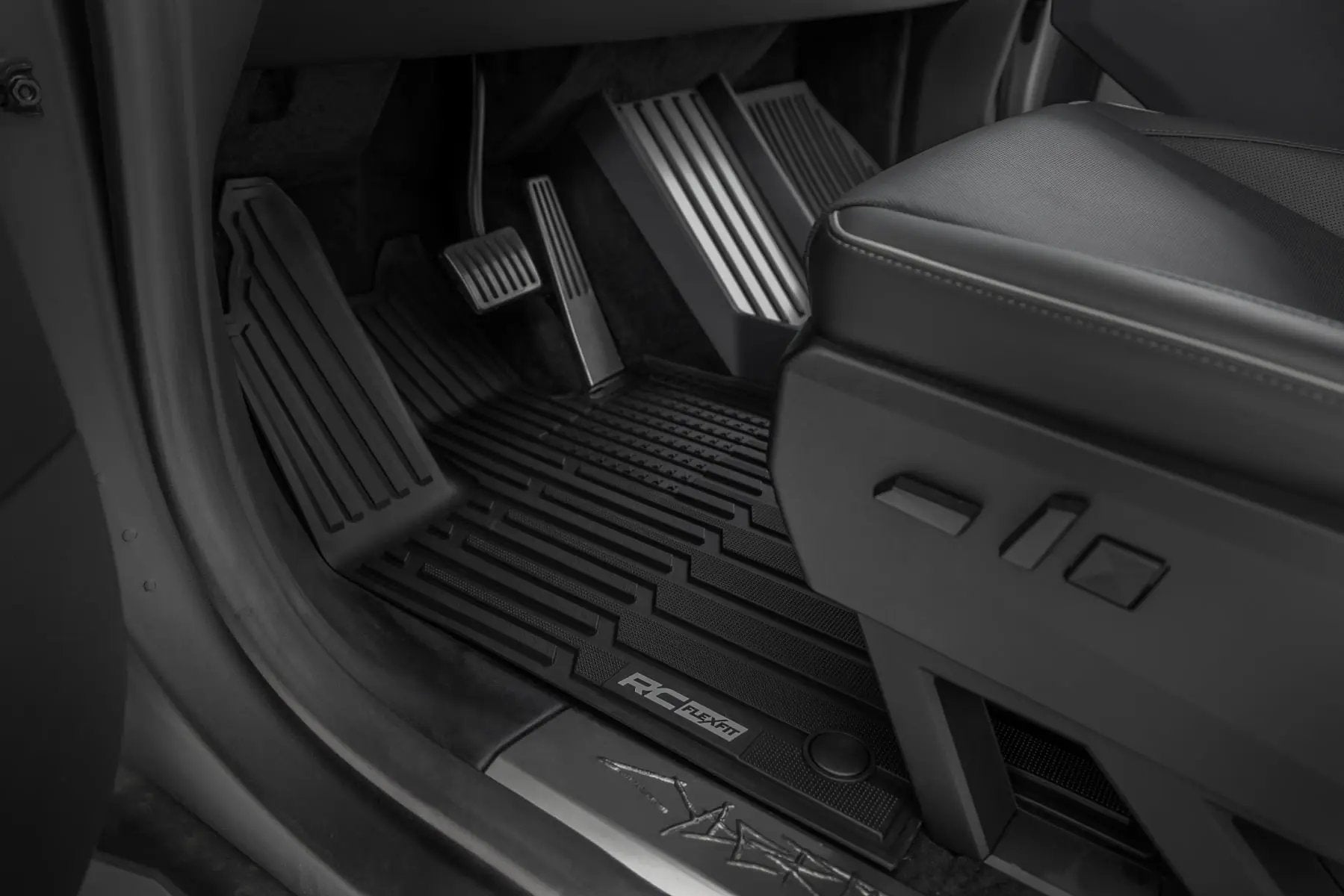 Flex-Fit Floor Mats | FR & RR | Tesla Cybertruck 4WD (2024-2026) by Rough Country