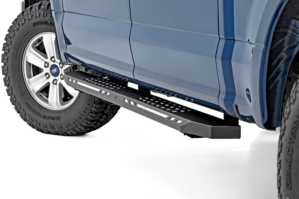 AC2 Running Boards | Amber/White | Crew Cab | Ford F-150/Lightning/F-250/F-350/Raptor (15-26) by Rough Country