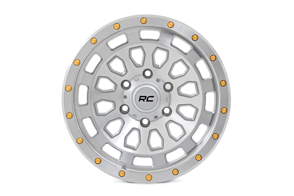 Rough Country 87 Series Wheel | Simulated Beadlock | Full Machine | 17x8.5 | 5x5 | +0mm by Rough Country