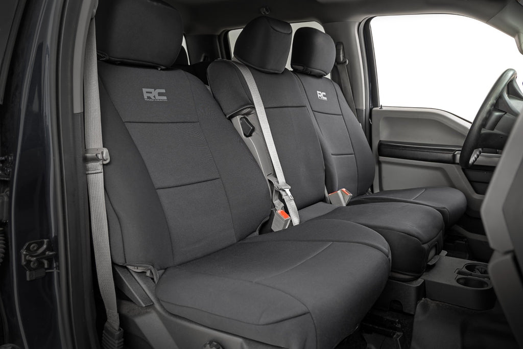 Seat Covers | FR Bench | Ford F-150 (15-26)/F-250 Super Duty (17-26)/F-350 Super Duty (17-26) by Rough Country