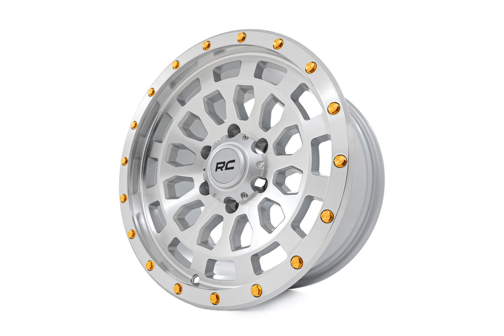 Rough Country 87 Series Wheel | Simulated Beadlock | Full Machine | 17x8.5 | 5x5 | +0mm by Rough Country