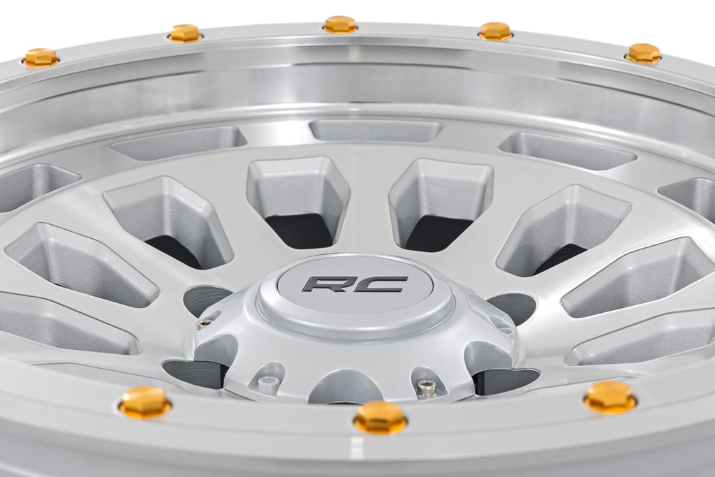 Rough Country 87 Series Wheel | Simulated Beadlock | Full Machine | 17x8.5 | 5x5 | +0mm by Rough Country