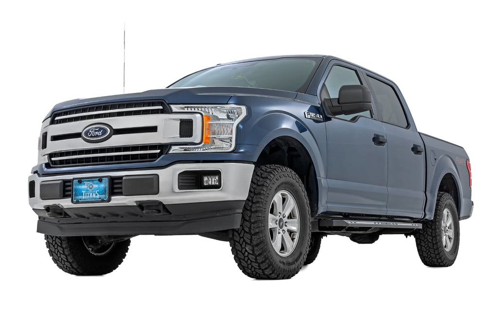 AC2 Running Boards | Amber/White | Crew Cab | Ford F-150/Lightning/F-250/F-350/Raptor (15-26) by Rough Country