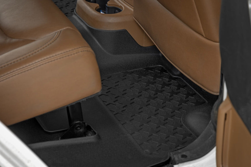 Floor Mats | FR & RR | 4 Door | Jeep Wrangler Unlimited 4WD (2014-2018) by Rough Country
