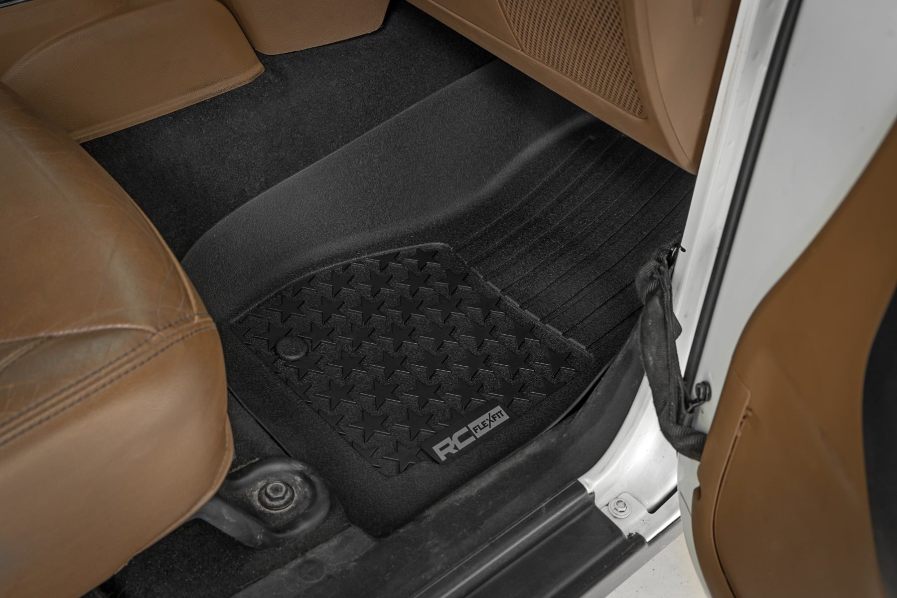 Floor Mats | FR | 2 Door | Jeep Wrangler JK 4WD (2014-2018) by Rough Country