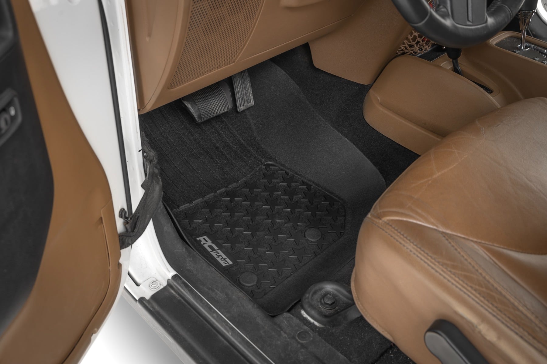Floor Mats | FR | 2 Door | Jeep Wrangler JK 4WD (2014-2018) by Rough Country