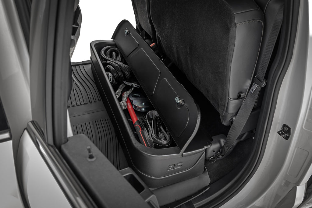 Under Seat Storage with Locking Lid | Ford F-150/F-250/F-350/Raptor (2015-2025) by Rough Country