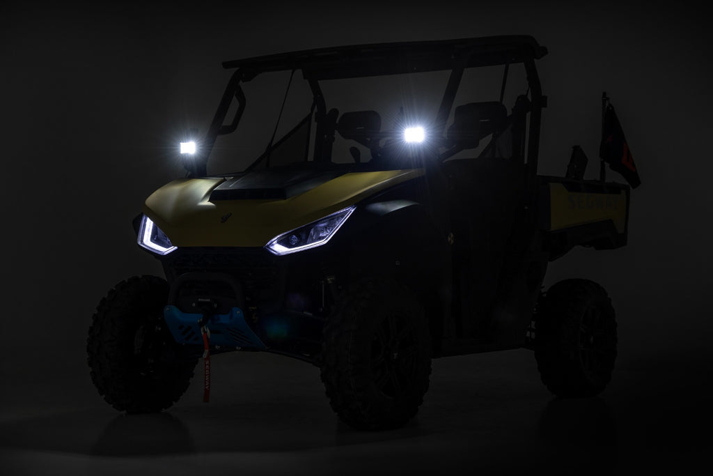 LED Light Kit | Front Mount | 2" Black Pair | White DRL | Segway 570 F by Rough Country